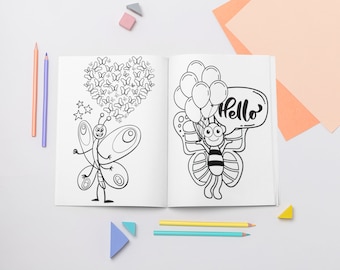 Butterfly Coloring Pages for Kids: 23 Printable Designs (Digital Download)