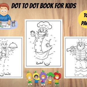 100 Dot to Dot Printable Pages for Kids Boys and Girls - Easy Kids Dot To Dot Book - Digital Download