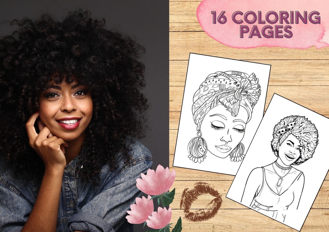 Black Girl Magic Coloring Book: 16 Printable Afro Women Pages (PDF) - Etsy