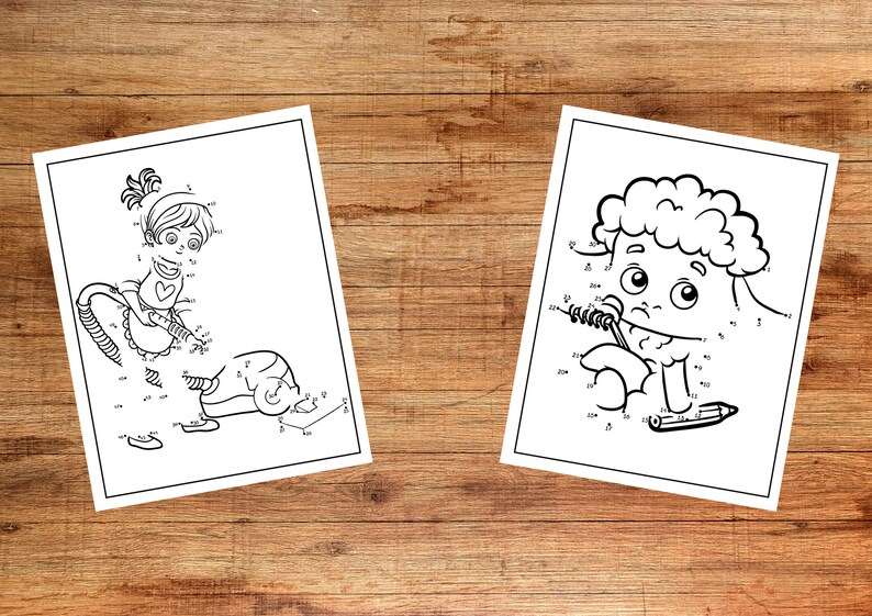 100 Dot to Dot Printable Pages for Kids Boys and Girls Easy Kids Dot to ...