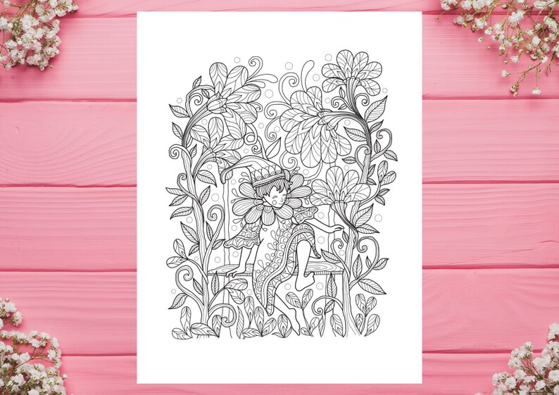 Relaxing Flowers Coloring Pages - Coloring Book for Adults With Flower ...