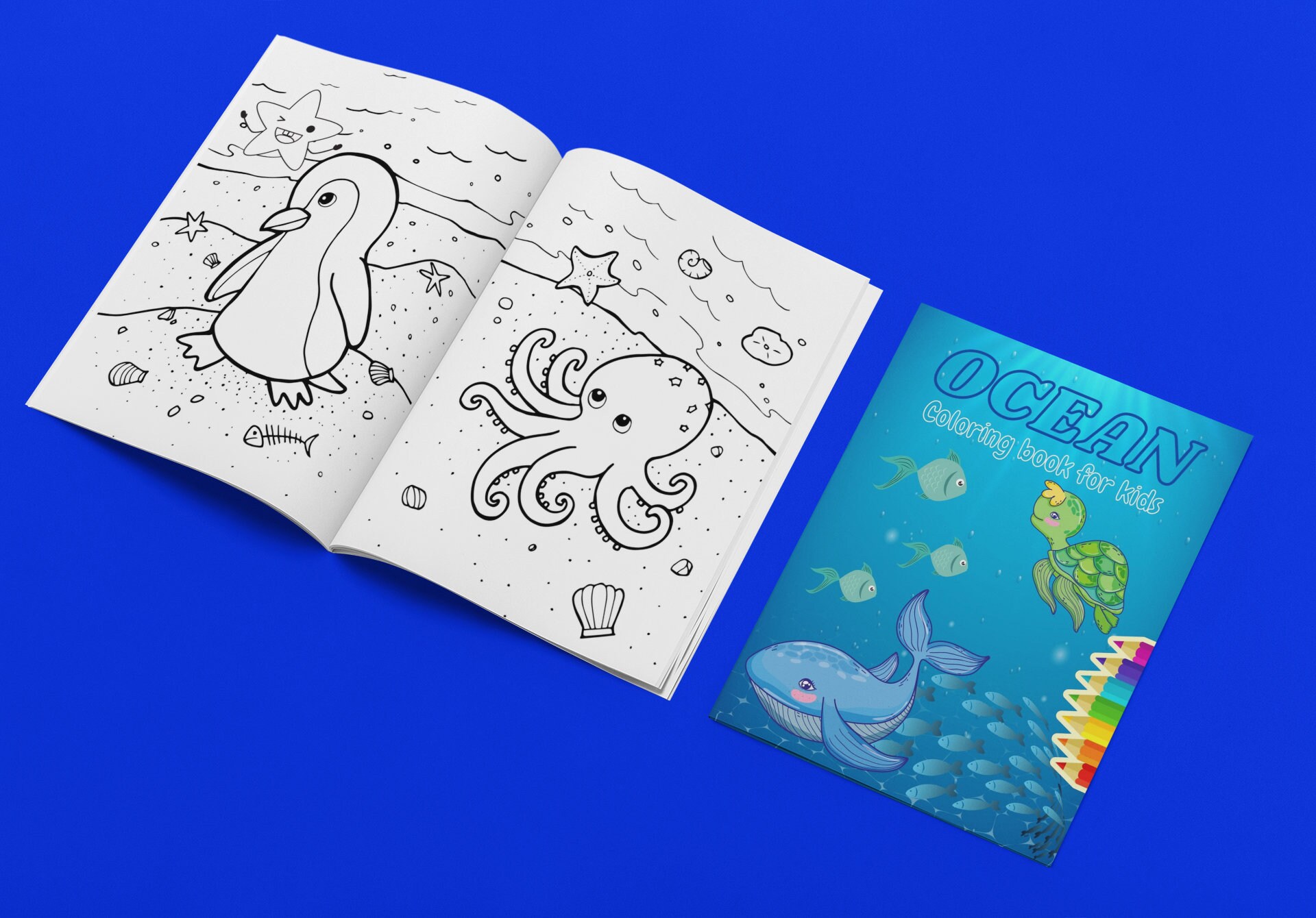 ocean coloring pages sea life coloring book28 instant etsy