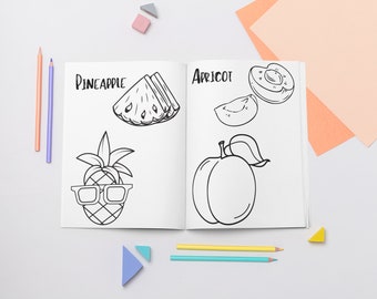 Livre de coloriage Fruits : 20 pages à imprimer pour les enfants (Modèle PDF)