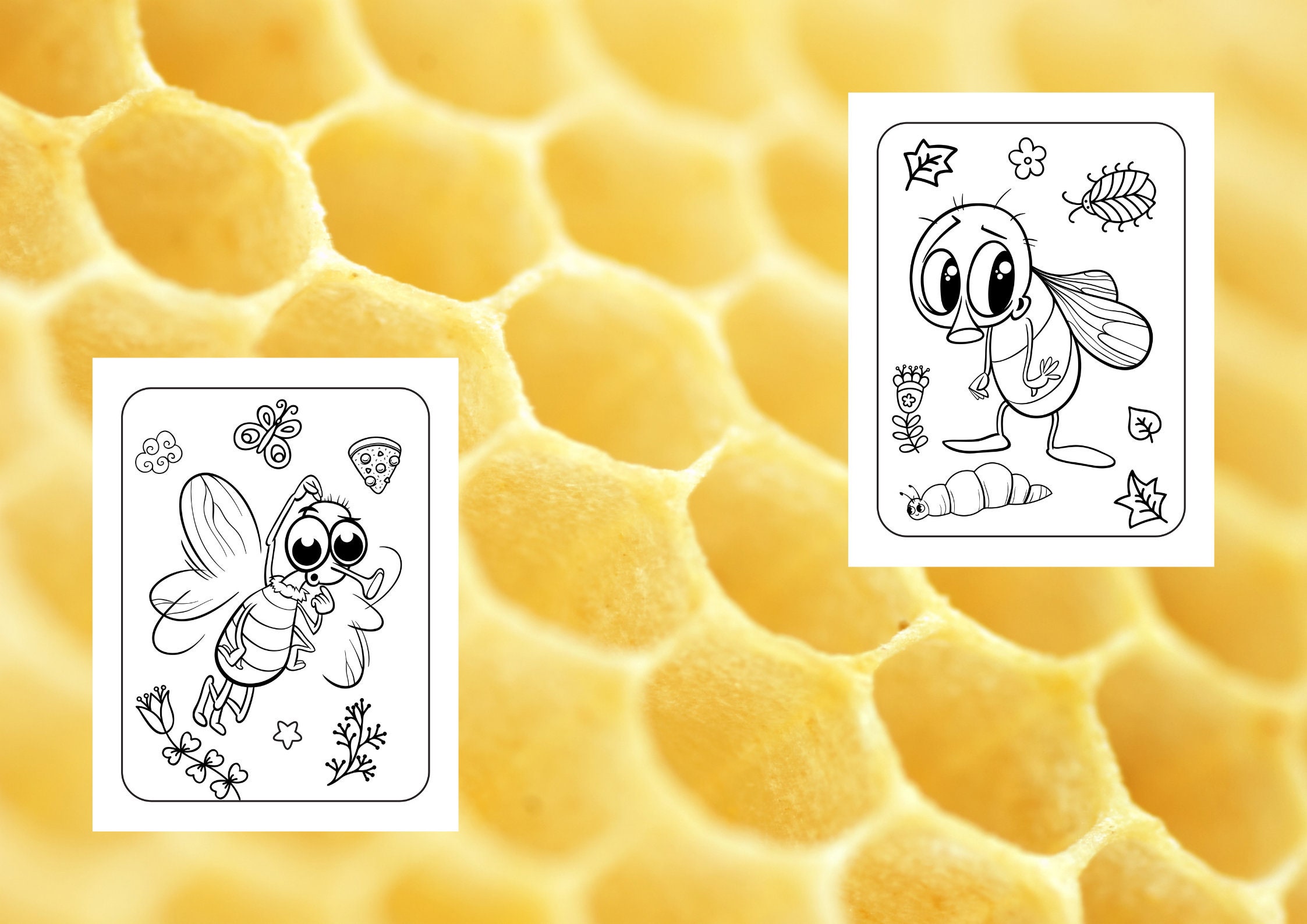 10 Bee Printable Coloring Pages for Kids Boys and Girls - Cute Bees ...