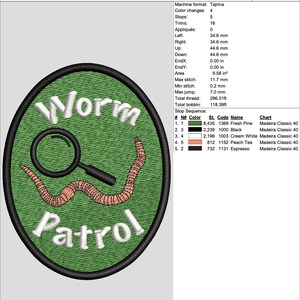 Worm Patrol Patch Digital Download
