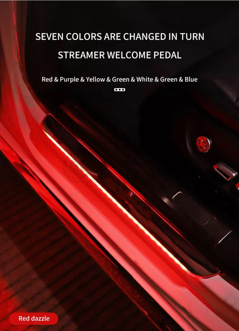 LED Illuminated Scuff Plate 2pcs LED Door Scuff Sill Plate Etsy