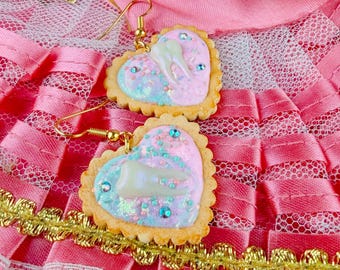 Sweet Tooth Sugar Cookies | Handmade Polymer Clay Earrings | Spring Vintage Retro Anthropomorphic Kitschy Cute Halloween Summerween