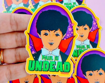 Paul is Undead | Illustrated Vinyl Sticker | Beatles Paul Dead Mc Cartney