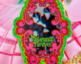 McLennon Forever | Illustrated Glitter Vinyl Sticker | Fan Art Tribute John Lennon Paul McCartney Beatles