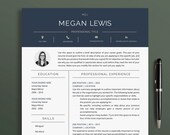 Modern Resume Template Microsoft Word Resume with Photo Two Page Resume Skills CV Simple Resume