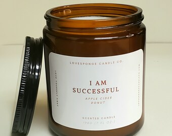 Self love candle| home decor candle | Fall candle | Autumn decor | Cider donut | Intention candle Self love gift | Apple cider donut candle