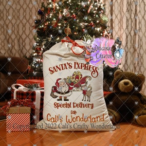 Santa Express Delivery, Santa Sack Design, Sublimatie Design, Digitale download, Kerst PNG, Santa Sack PNG, Speciale bezorging, Santa PNG