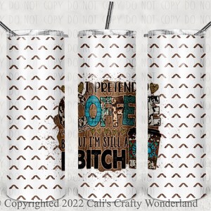 I pretend Coffee helps, Sublimation Tumbler Wrap, Digital Tumbler Design, Digital Download, Skinny Tumbler Design, Coffee Sublimation Design