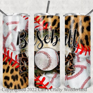Baseball Mom Leopard Tumbler, Instant Download, Digital Download, Tumbler Designs, 20 oz Skinny, Baseball Mom, Leopard Baseball