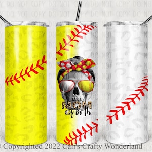 Mom of Both Softball Baseball, Digital Download, Tumbler Design, Instant Download, Skinny Tumbler, Baseball Mom, PNG