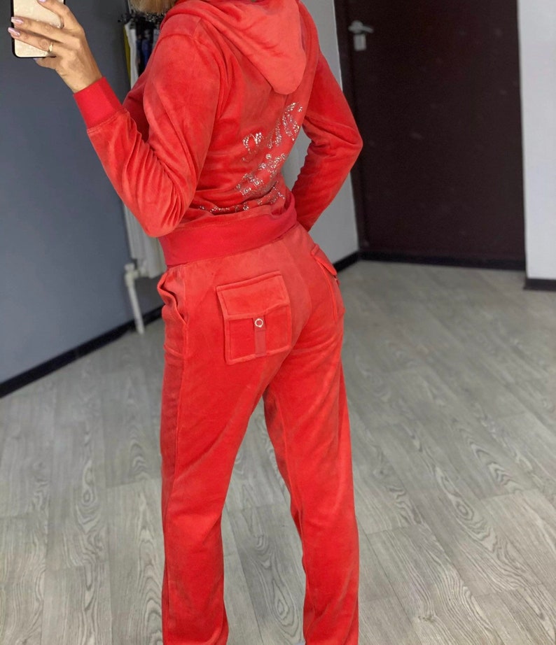 Womens Early 2000s Juicy Velour Velvet Flared Tracksuit Y2k Etsy UK