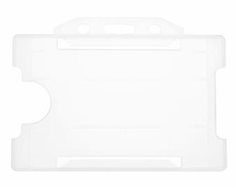 Clear ID Card Holder - British-Made, 100% Recycled Plastic - Open-Faced Single-Sided Badge - Bulk Packs Available