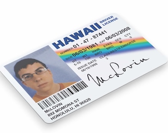 McLovin ID Card Replica: Superbad Novelty License - Custom Photo Option