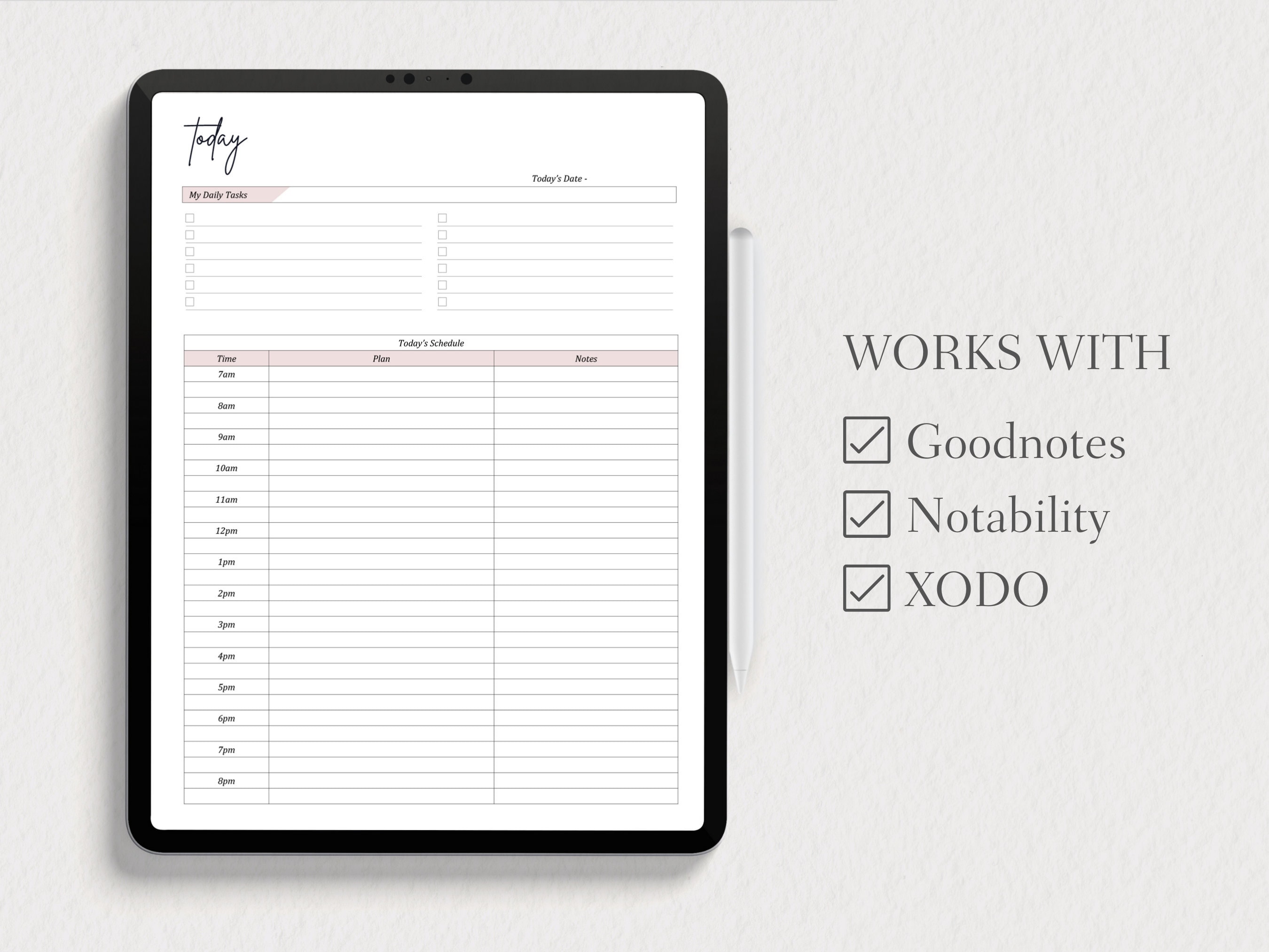 Digital Planner Templates 2022 Daily Planner Inserts Goodnotes