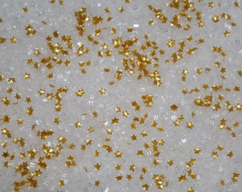 White Sprinkle Mix | Cake Sprinkles | Edible Sprinkles | Cake Decorating | Cake Decorations | Sugar Sprinkles | Star Sprinkles |