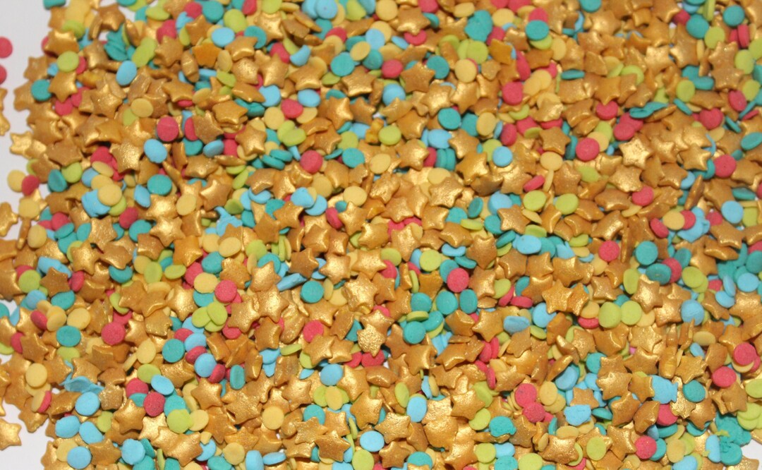 Edible Confetti Cake Sprinkles Edible Sprinkles Rainbow Etsy