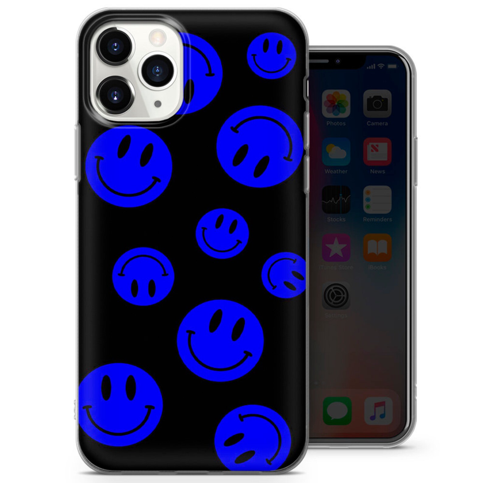 Smile Face Phone Case Emoji Cover for iPhone 12 11 Pro XR Etsy