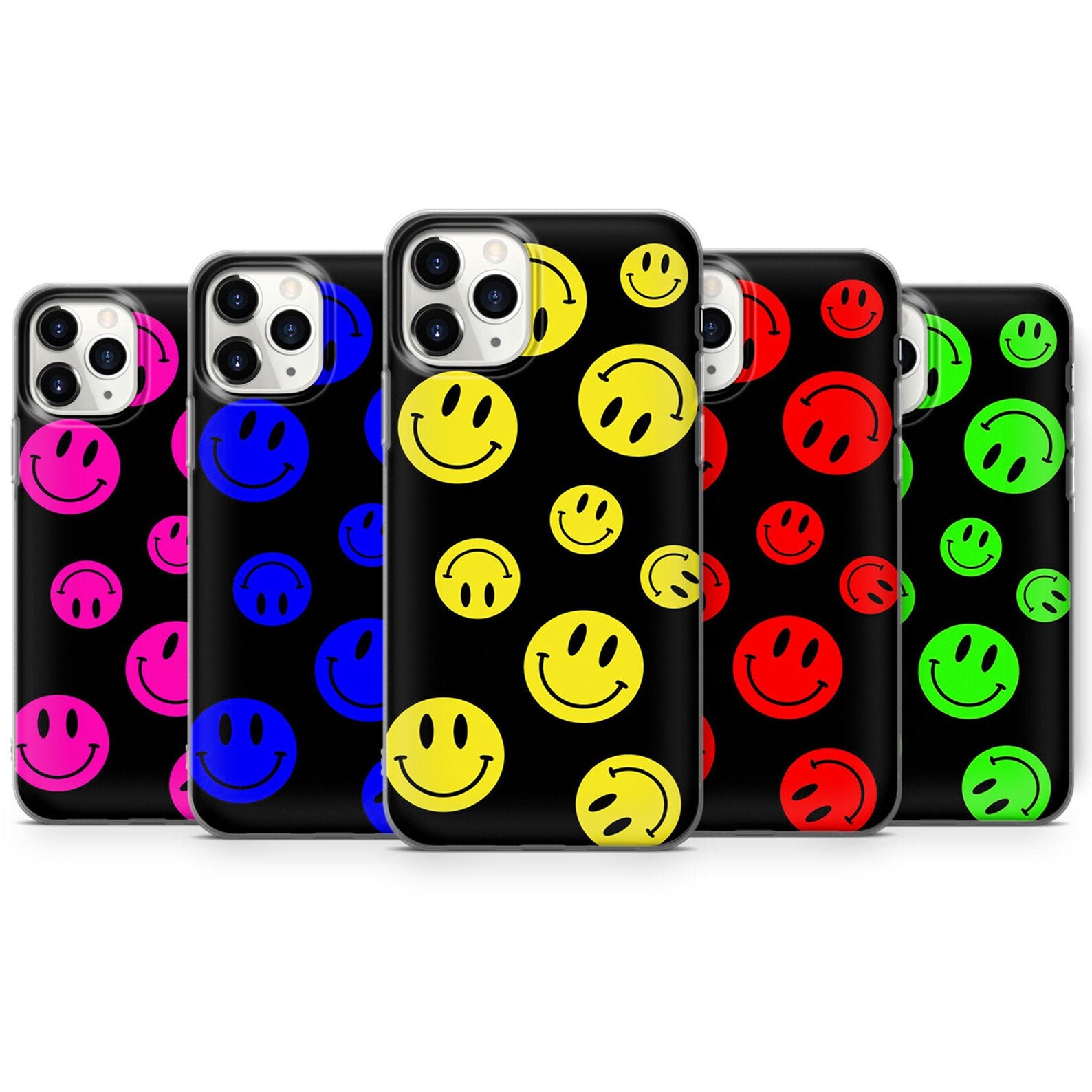 Smile Face Phone Case Emoji Cover for iPhone 12 11 Pro XR Etsy
