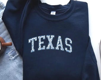 Texas Sweatshirt Chinoiserie Varsity Style Tex Rundhalsausschnitt Texas Souvenir Reise Urlaub Shirt Sport Studenten Geschenk Weihnachtsgeschenk