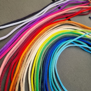 Different colors of satin cord