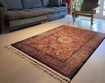 Earth Tones Rug, Brown Rug 8x10, Brown Rug 5x7, Brown Vintage Rug, Brown Turkish Rug, Art Decor Rug, Turkish Rug 3x5, Overdyed Brown Rug