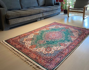 Vintage Stil Perserteppich: Anatolischer Kilim aus Baumwolle, Ethno-Wohnkultur