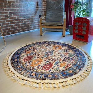 Round Rug for Table, Round Rugs for Living Room, round rug for dining room, round rug 6&#39; turkish, Round Rug Rustic, Round Rug 8 Feet
