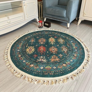 Green Round Rug, 8 ft round rug, 5 feet round rug, 8 feet round rug, 7 feet round rug, Decorative Round Rug, 5&#39; Round Rug, 5&#39; Round Rug, Rug