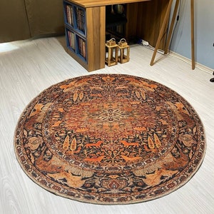 Earth Tones Rug, Circle Rug, Round Rug Vintage, Circle Rug 8x8, Round Rug 8 Feet, Circle Rug 5x5, Round Rug 5, Circle Rug Big, Round Rug 7x7