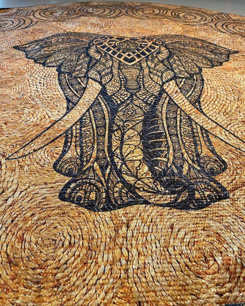 Circle Rug Red Round Rug Vintage Circle Rug Circle Rug 5x5 Etsy