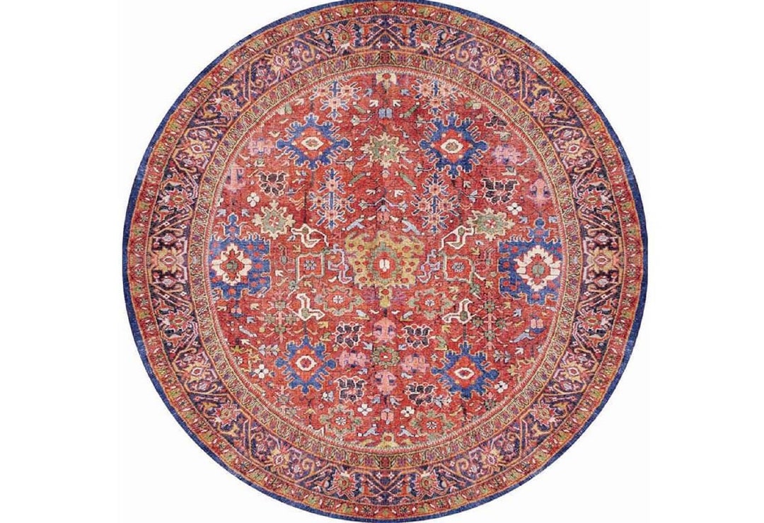 Round Rug Vintage, Round Rug 8 Feet, Round Rug 5, Circle Rug 8x8