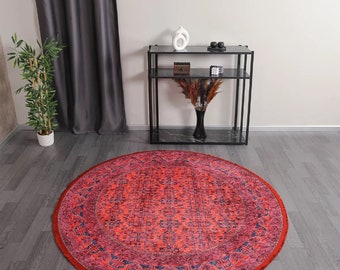 Round Boho Area Rug: Soft Cotton Decorative Carpet