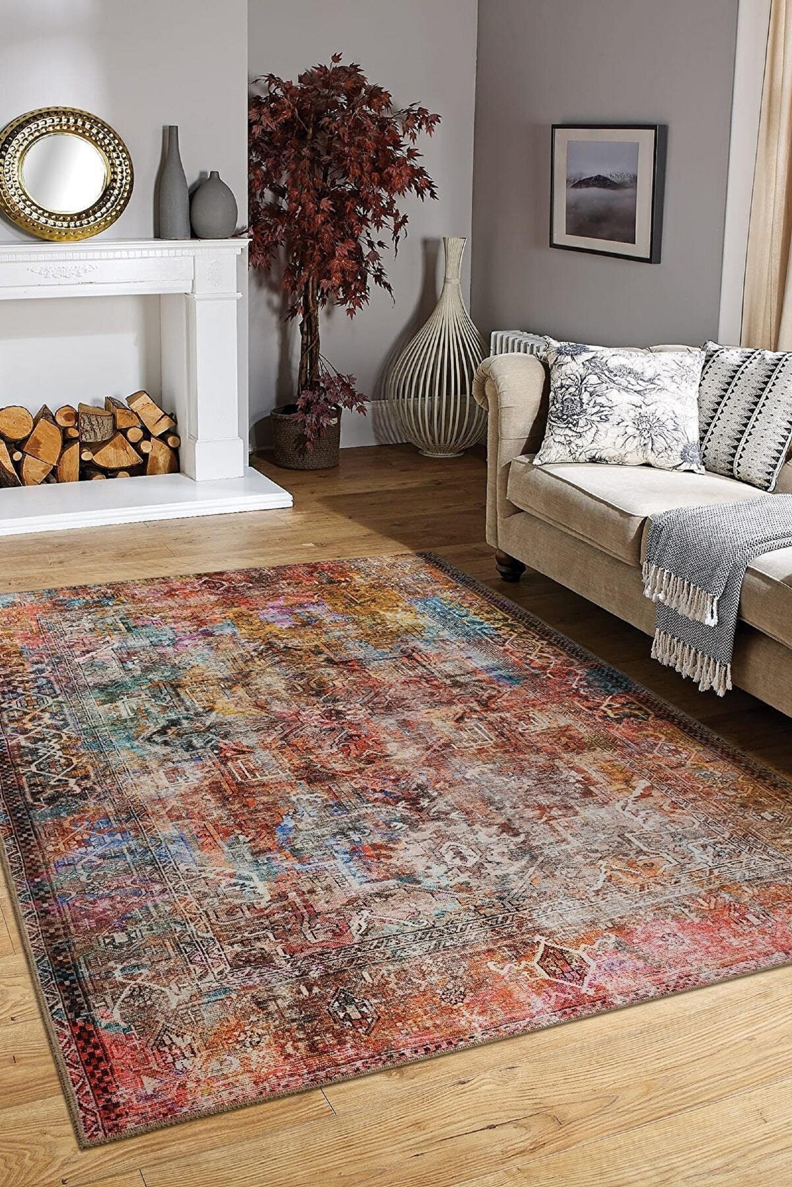 Circle Rug Funky Circle Rug Bedroom Circle Rug Aesthetic Etsy