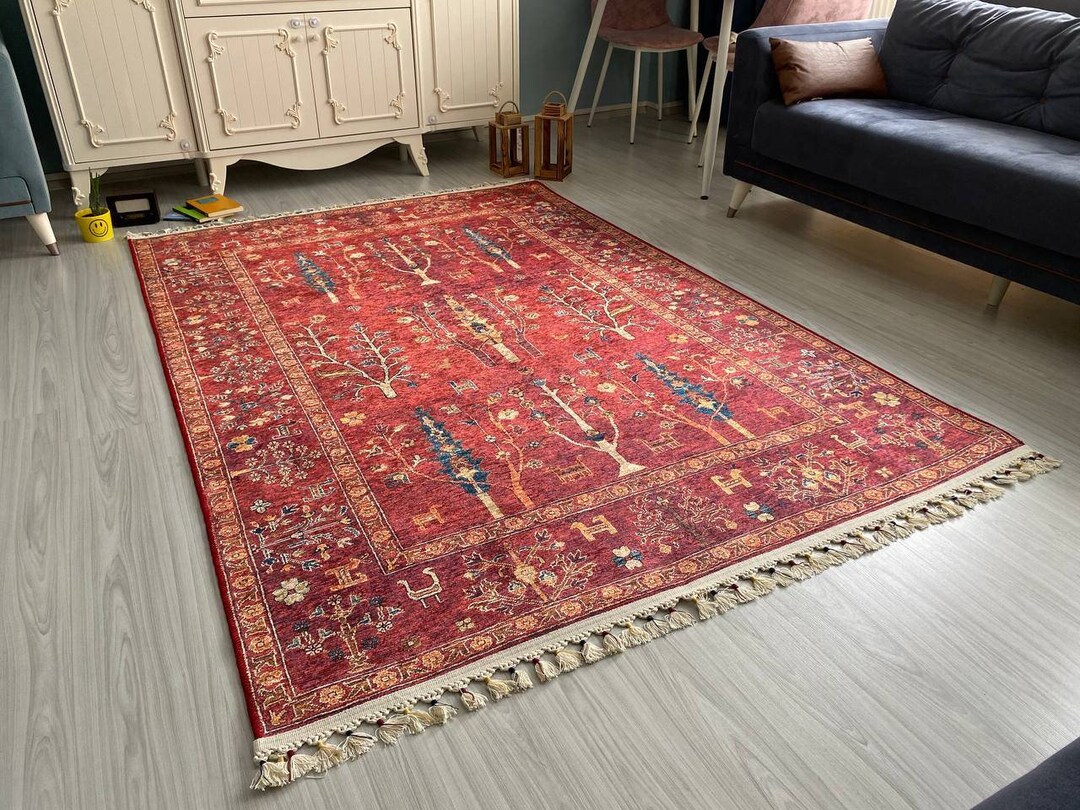 Persian Pattern, Boho Persian Rug, Floral Persian Rug, Small Persian Rug, Persian Rugs Antique