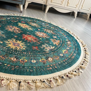 Green Round Rug, 8 ft round rug, 5 feet round rug, 8 feet round rug, 7 feet round rug, Decorative Round Rug, 5&#39; Round Rug, 5&#39; Round Rug, Rug