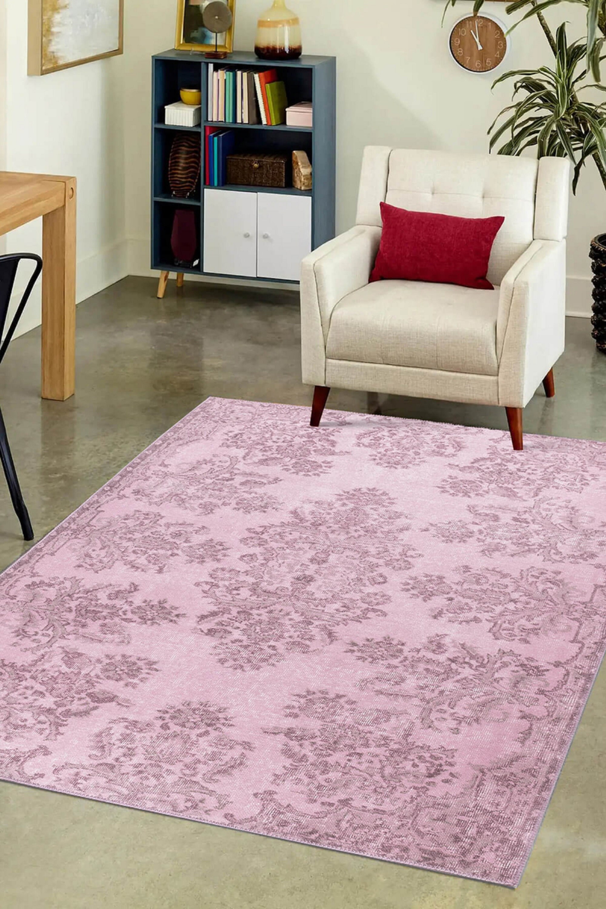 Rug With Pink Rug for Bedroom Aesthetic Rug Vintage Rug Etsy