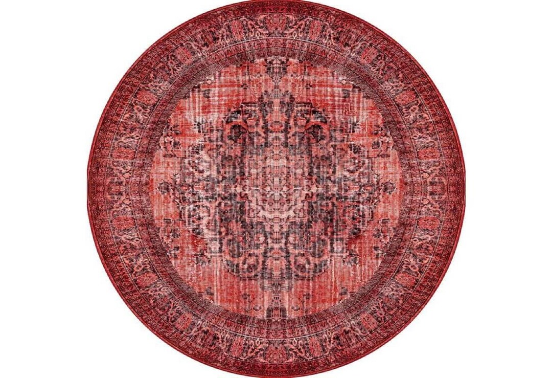 Round Rug Red Circle Rug Round Rug Vintage Circle Rug 8x8 Round Rug round-rug-red-circle-rug-round-rug-vintage-circle-rug-8x8-round-rug