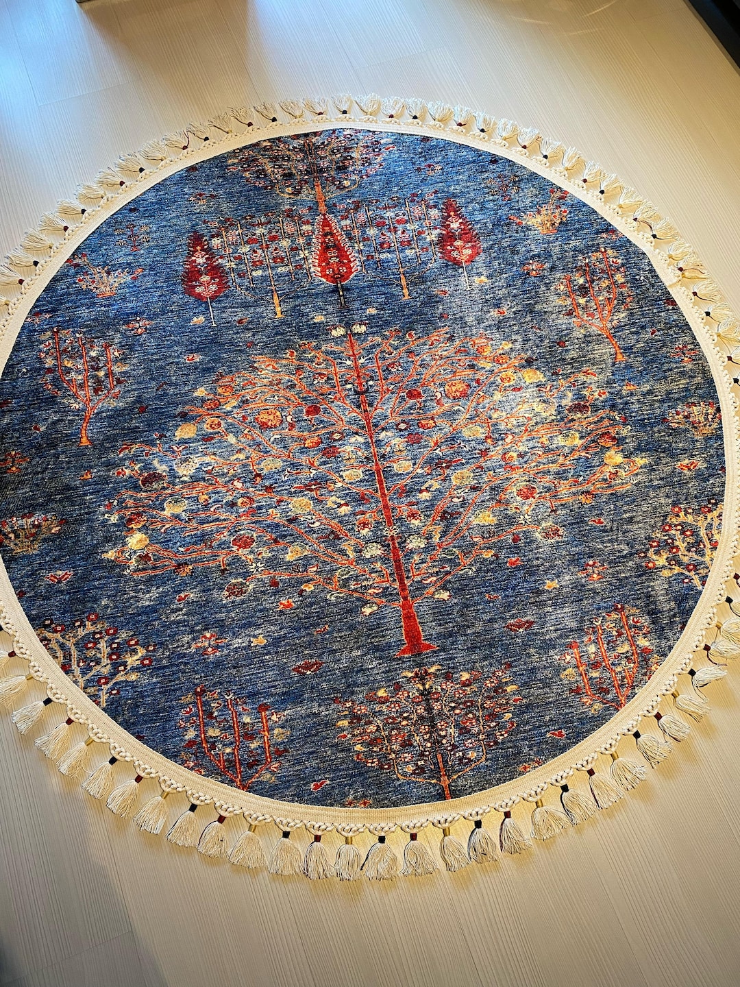 Round Rug 6x6, Life of Tree Rug, Round Rug 5ft, Round Rug 7ft, Round ...