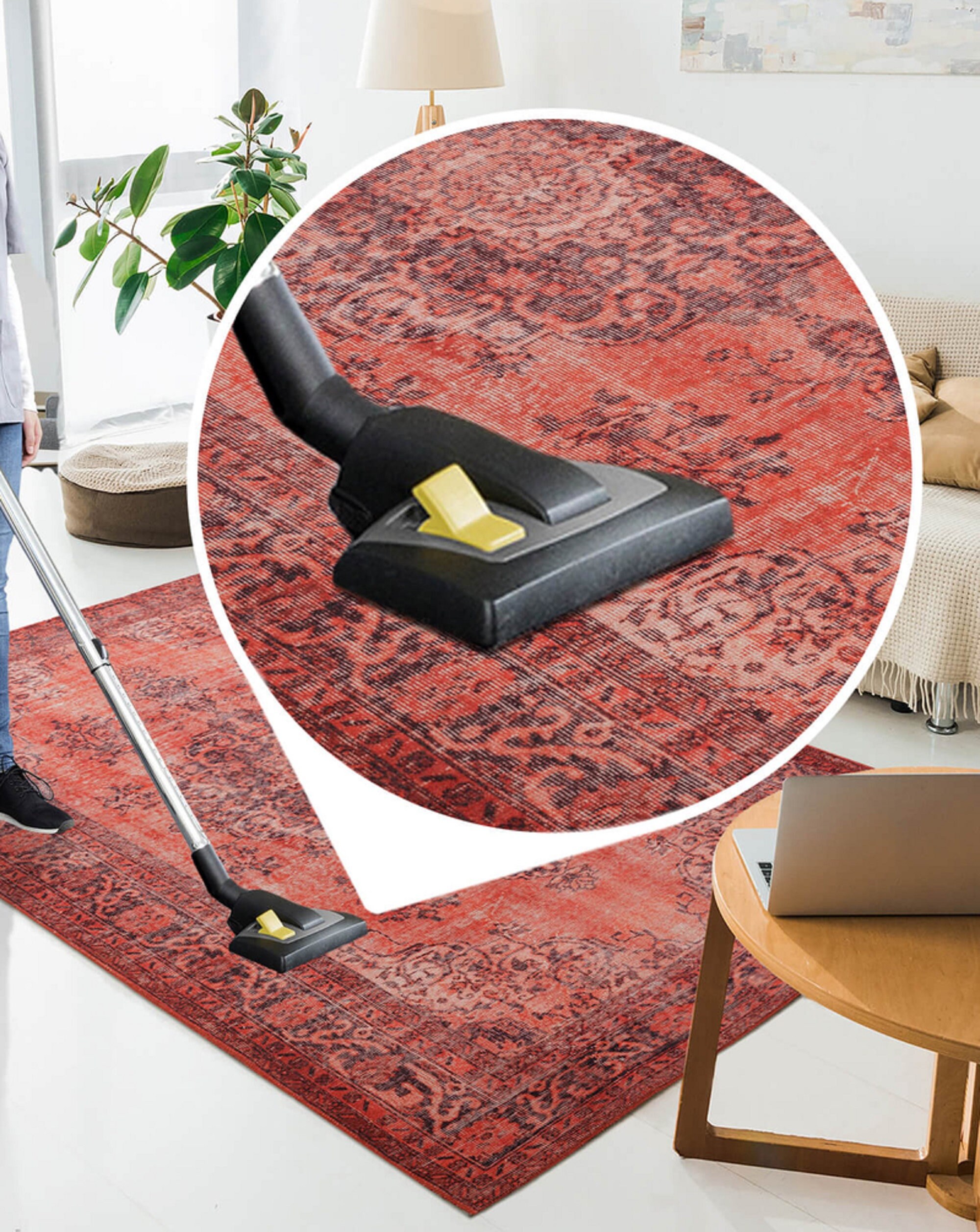 Round Rug Red Circle Rug Round Rug Vintage Circle Rug 8x8 Etsy