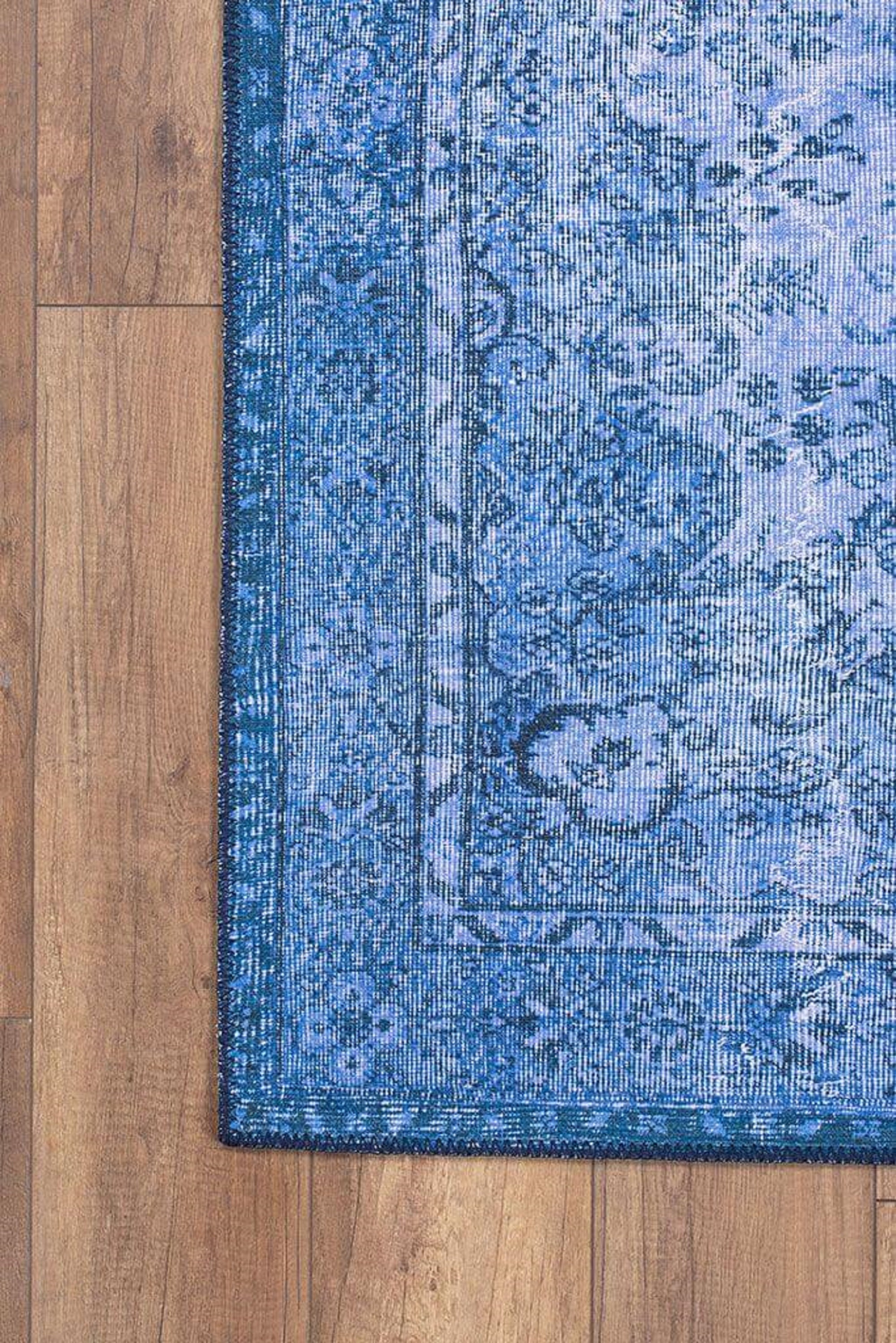 Navy Blue Rug Navy Blue Vintage Rug Navy Blue Overdyed Etsy