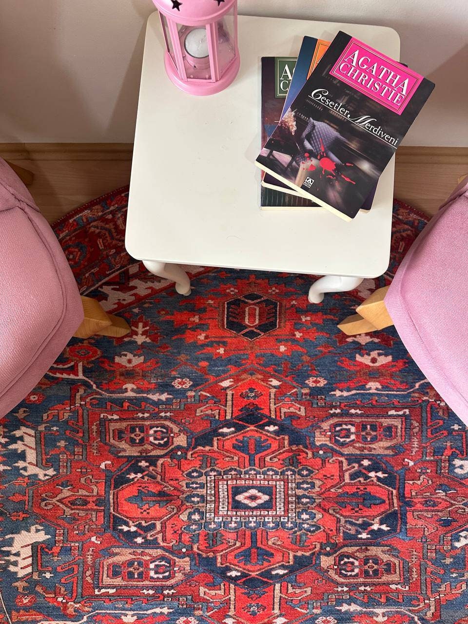 Round Retro Rug Turkish Round Rug Small Round Vintage Rug Etsy