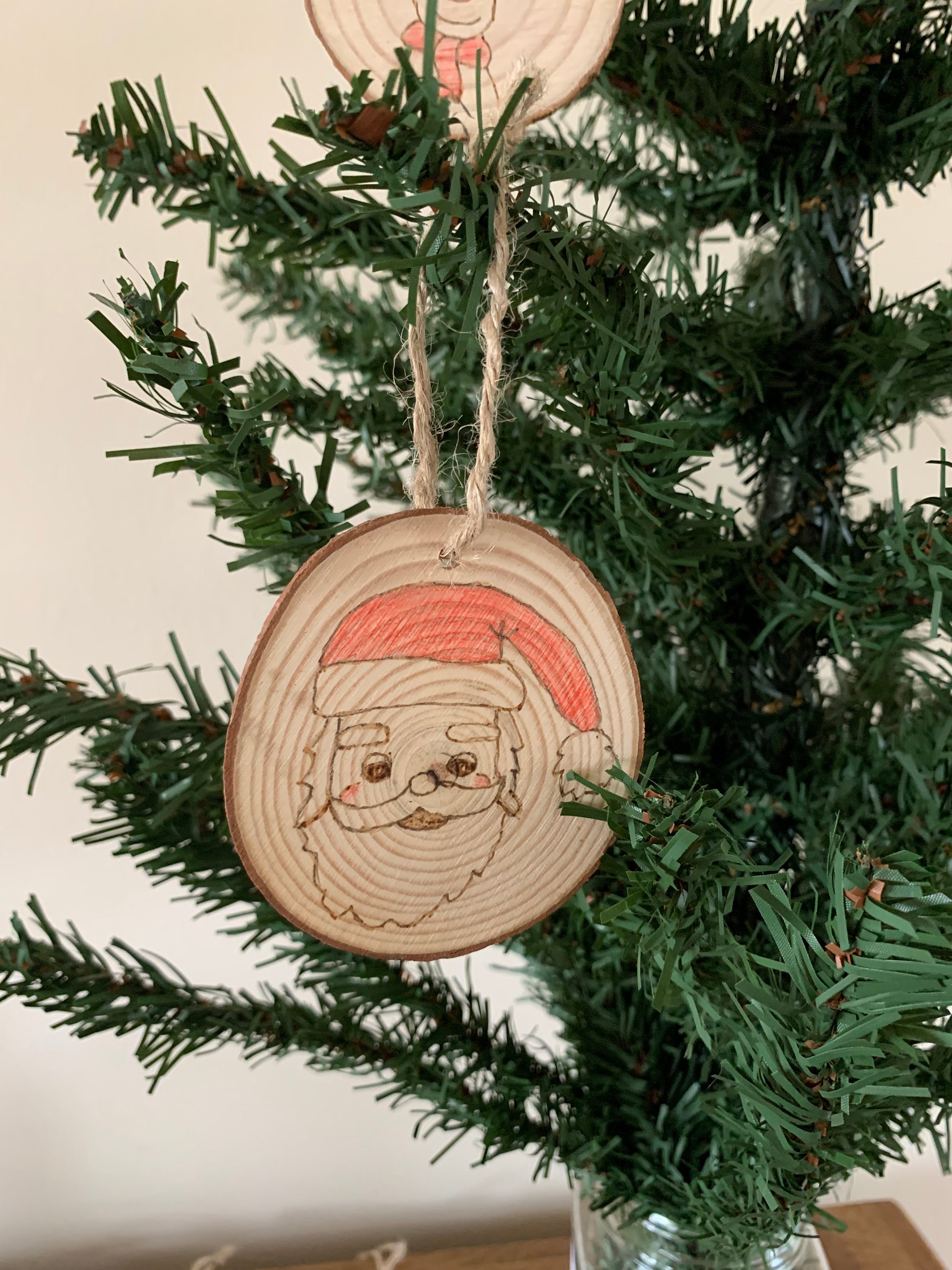 Rustic Wooden Christmas Baubles Etsy