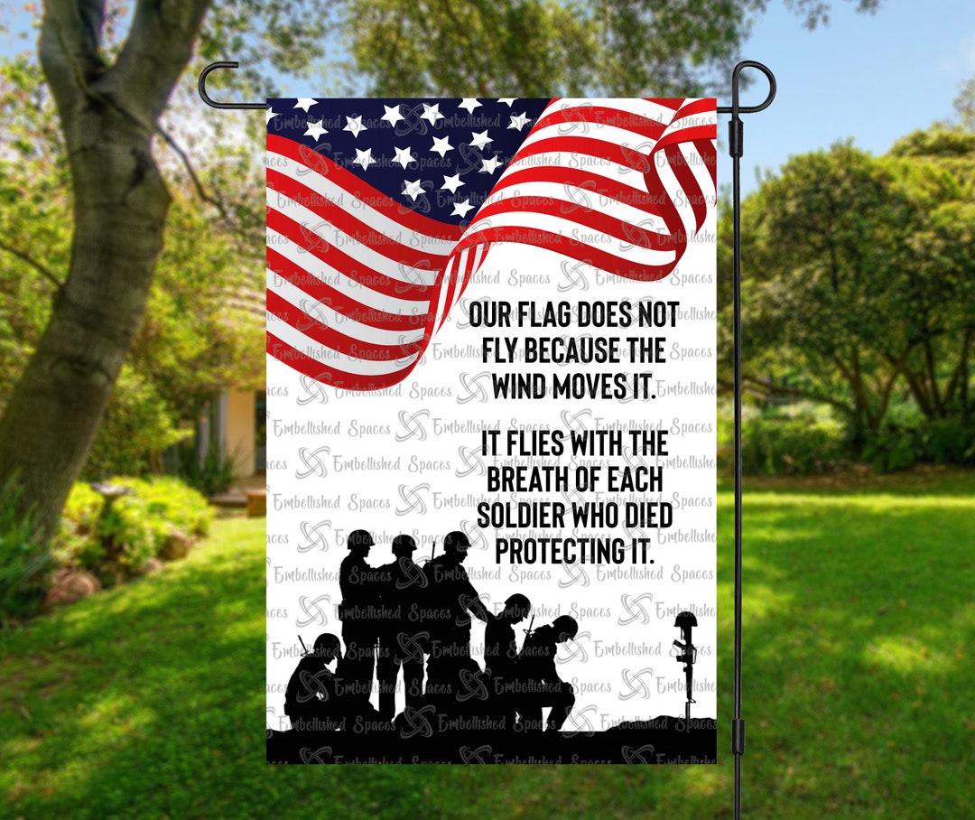 Our Flag Does Not Fly Because of the Wind Memorial Day PNG Digital Art