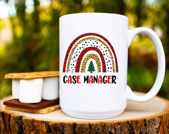 Case Manager Christmas Holiday Coffee Mug, Case Manager Coffee Lover Mug Case Manager Gift Case Manager Christmas Gift Coworker Holiday Gift