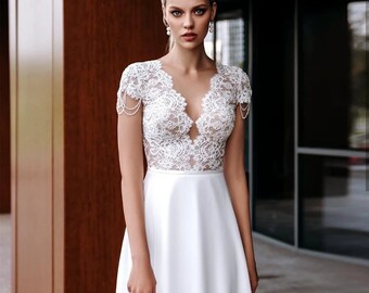 Sexy Backless Off Shoulder Wedding Dress Lace Appliqued A Line Country Bridal Gowns Boho Wedding Dress Plus Size suknia slubna